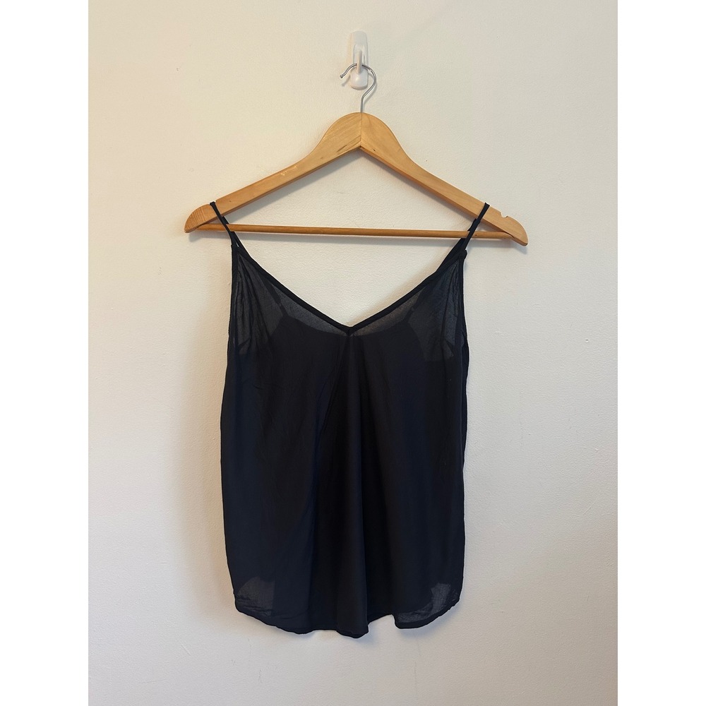 Eileen Fisher Black Silk V-Neck Camisole | Size XS